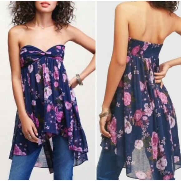 FREE PEOPLE Mirage Top Dress Size Large Convertible Straps High Low Hem Tunic - Picture 5 of 12